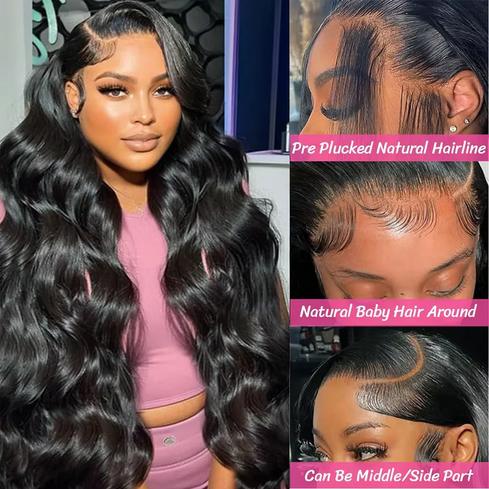 Body Wave Wigs 44 46 Inch 13x6 Hd Lace Frontal Wig 200 Density Human Hair Wigs Hd Lace Wig 13x4 Preplucked Brazilian Hair Wigs
