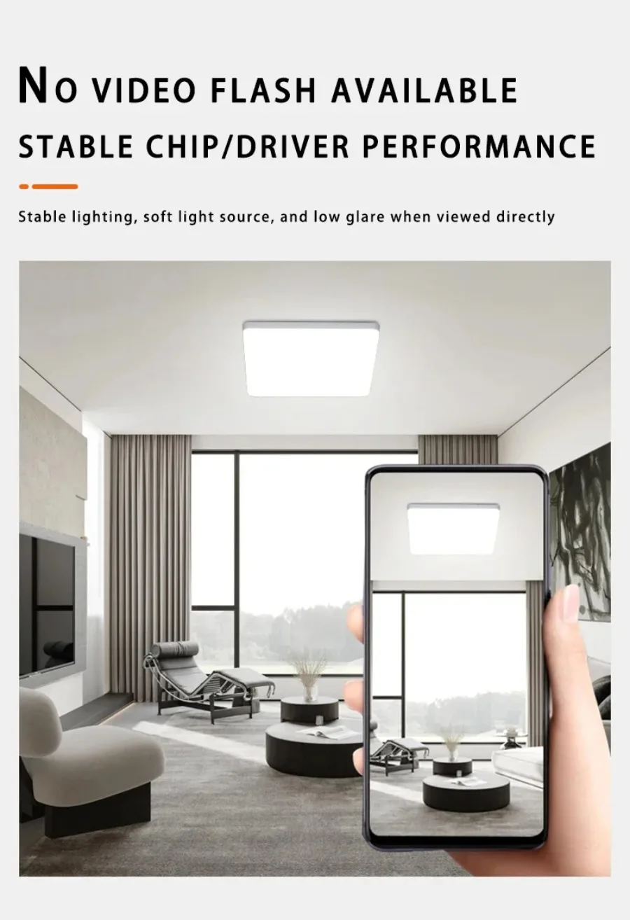 Square Energy-saving LED Ceiling Light Highlight 48W 36W 24W 18W 85-265V Living Room S712388458f5241b38f694c5d9e520f5bn