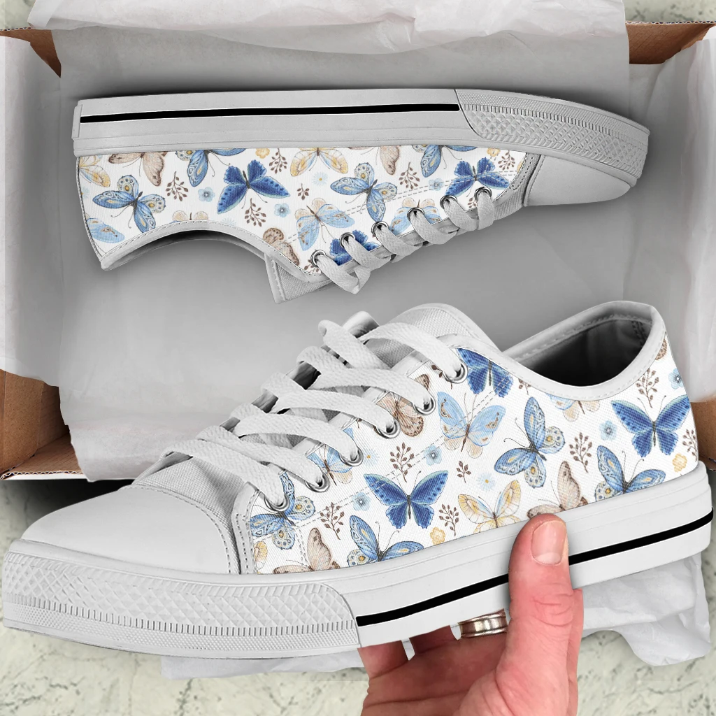 Women Canvas Shoes Sport Shoes Low Top Canvas Sneakers Fashion Butterfly Designer Unisex Sneakers Flat Casual School Shoes