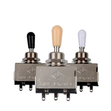 

Guitar Metal Closed 3 Way Selector Tone Toggle Switch For LP Electric Guitars Parts With Plastic Knob Replacement Accessories