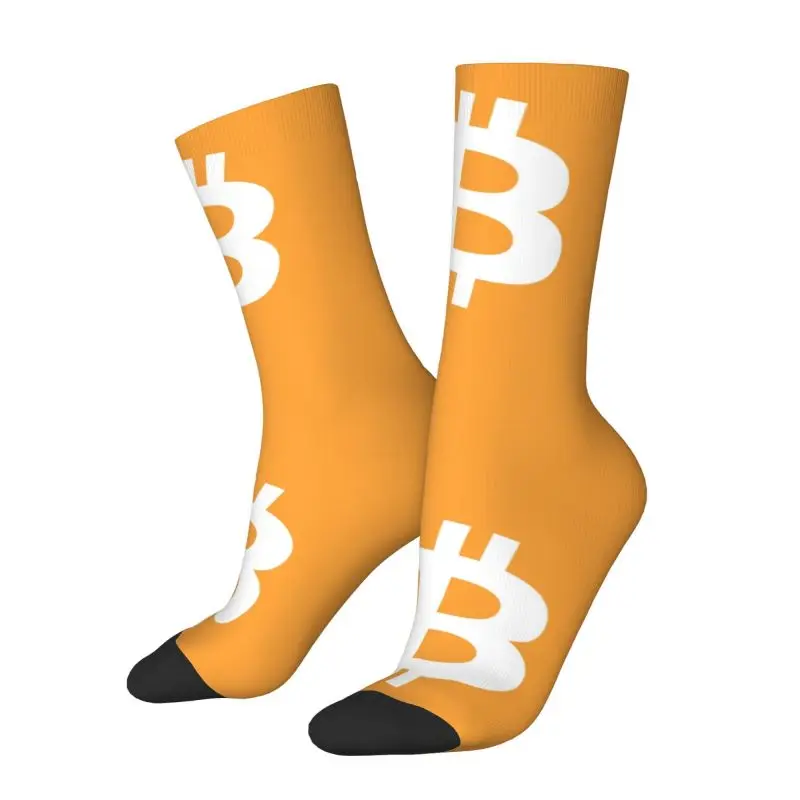 Bitcoin Mens Crew Socks Unisex Fashion Btc Criptovaluta Primavera Estate Autunno Inverno Dress Socks