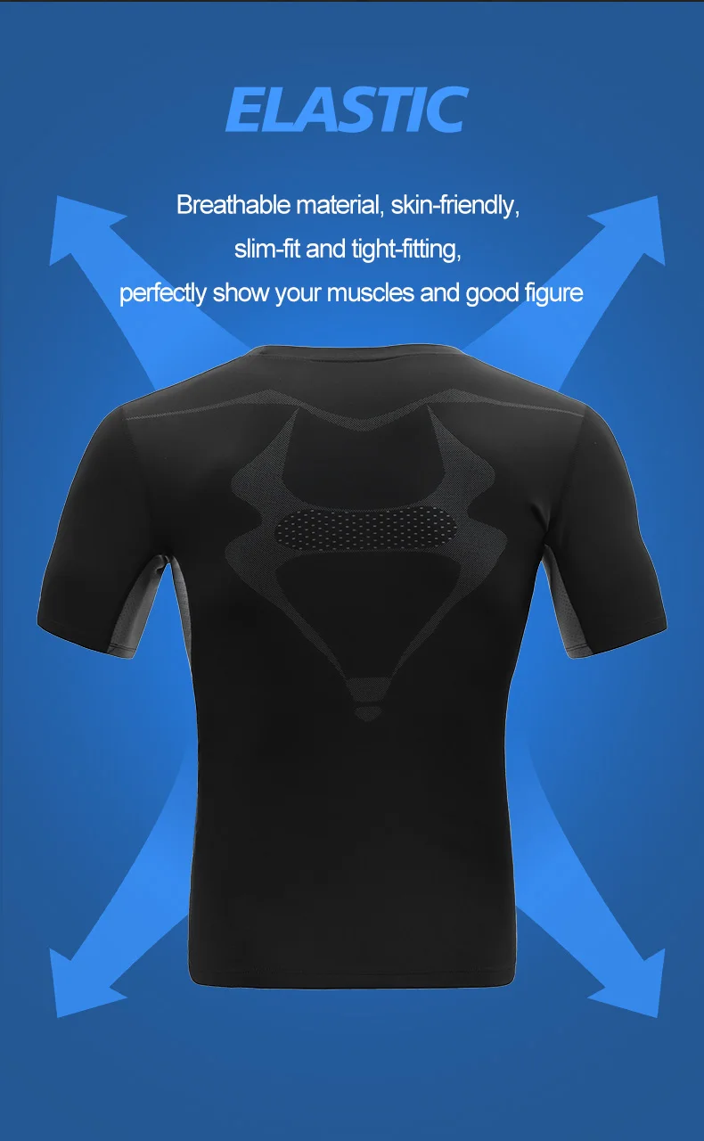 Men Fitness Sportswear Bodybuilding Sport T-shirt Image 6