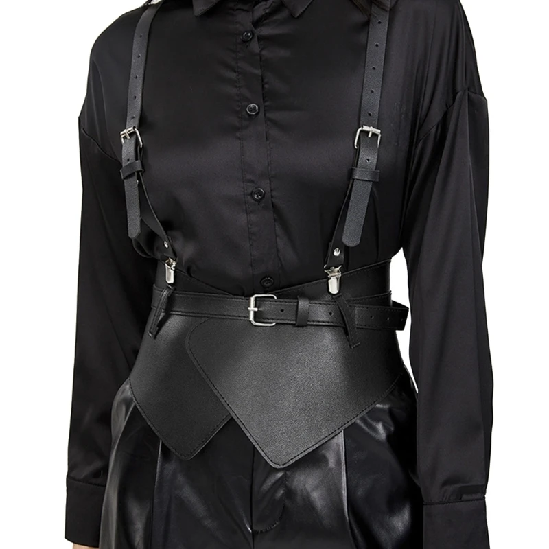 

Punk Waist Belt for Women Body Corset Suspenders Braces Cosplay Party Night Club Waist Belt for Costume Female Accessory