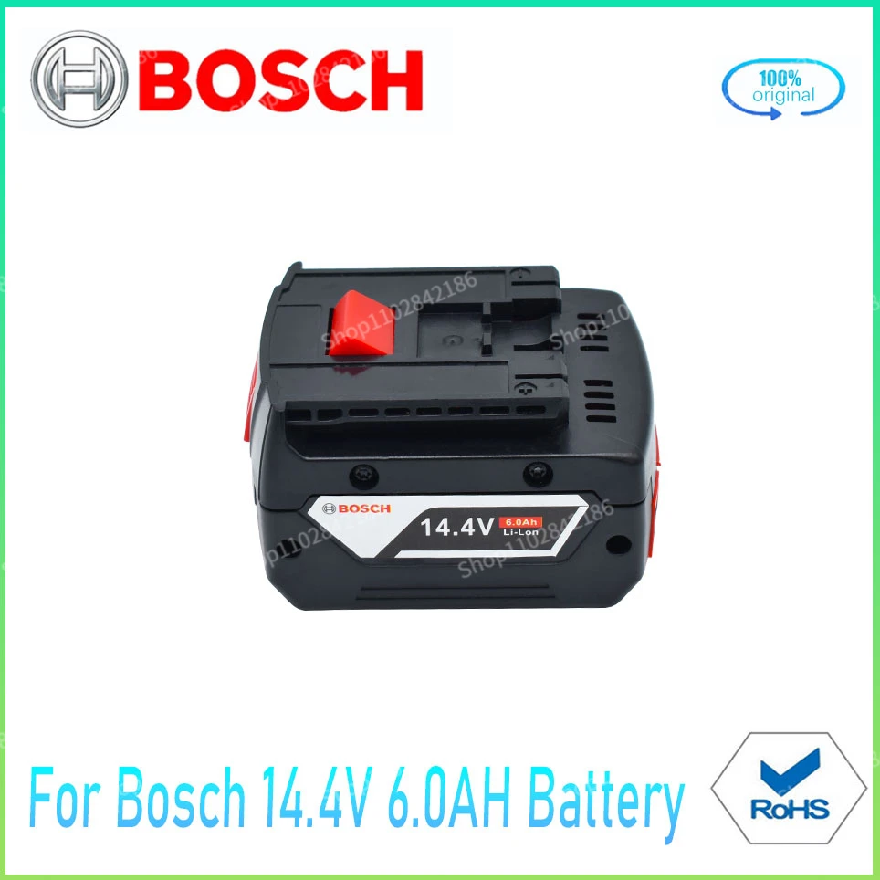 

BOSCH 14.4V 6.0AH Li-ion Rechargeable Battery cell pack for BOSCH Cordless Electric Drill Screwdriver GBH GDR GSR BAT607 BAT614G
