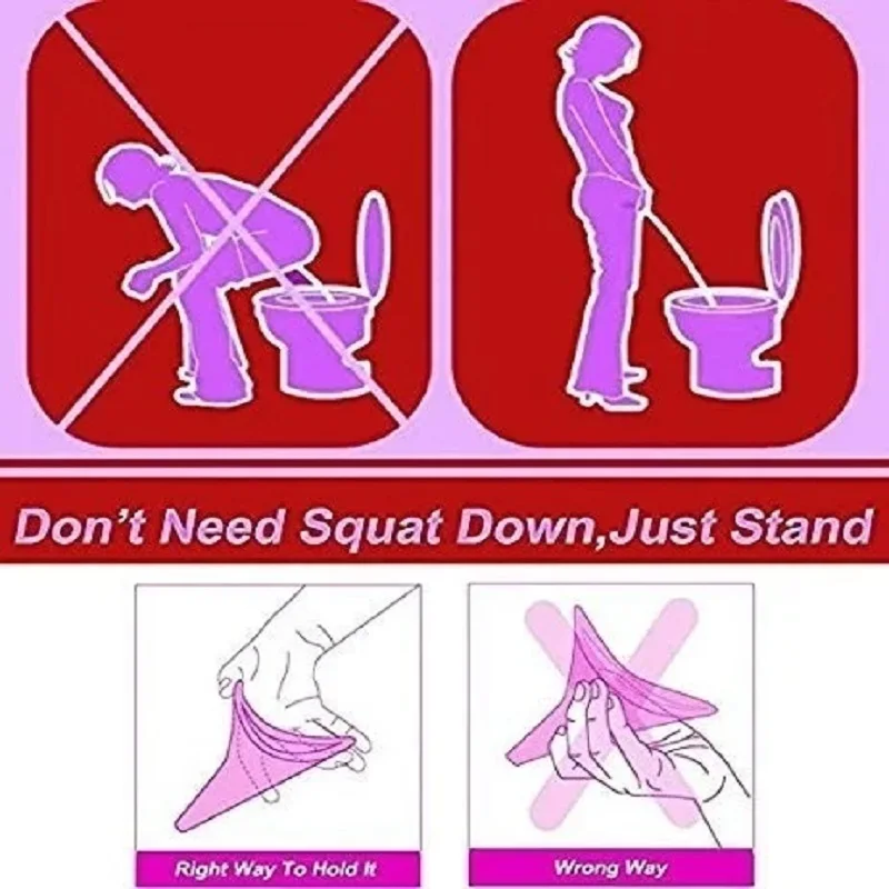 Women Urinal Outdoor Travel Camping Portable Female Urinal Soft Silicone / Disposable  Paper Urination Device Stand Up & Pee GYH