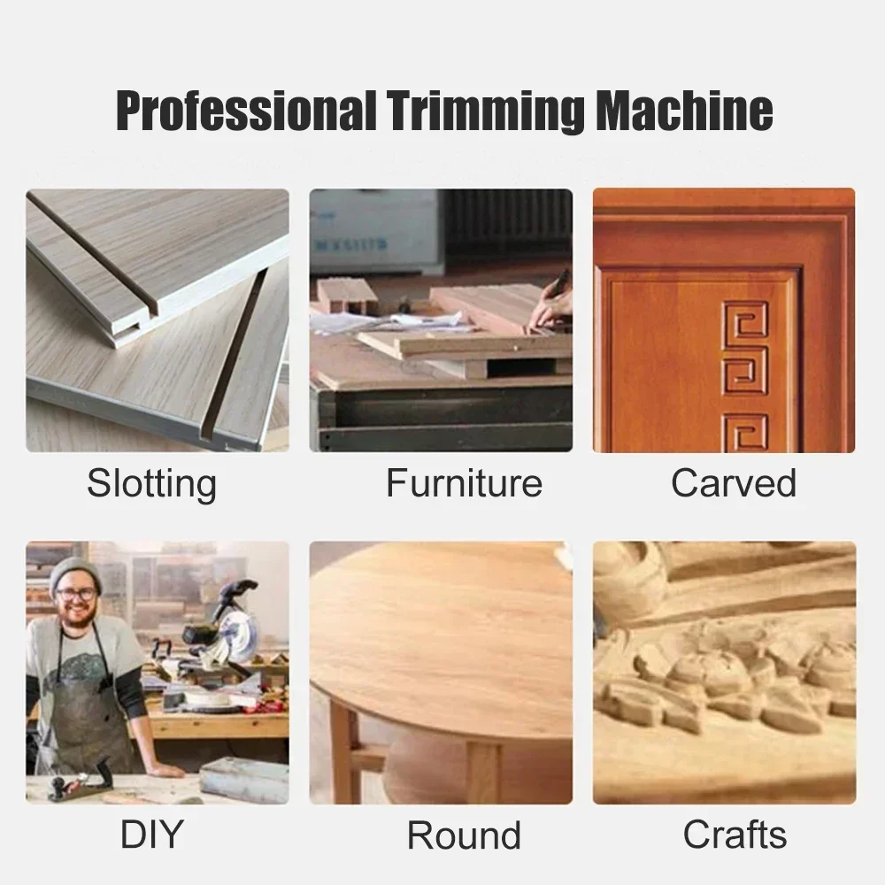 Wood Router Machine 6 Speeds 2000W for 6.35/8mm Wood Milling Cutter 220V EU Plug Diy Carpenter Tools