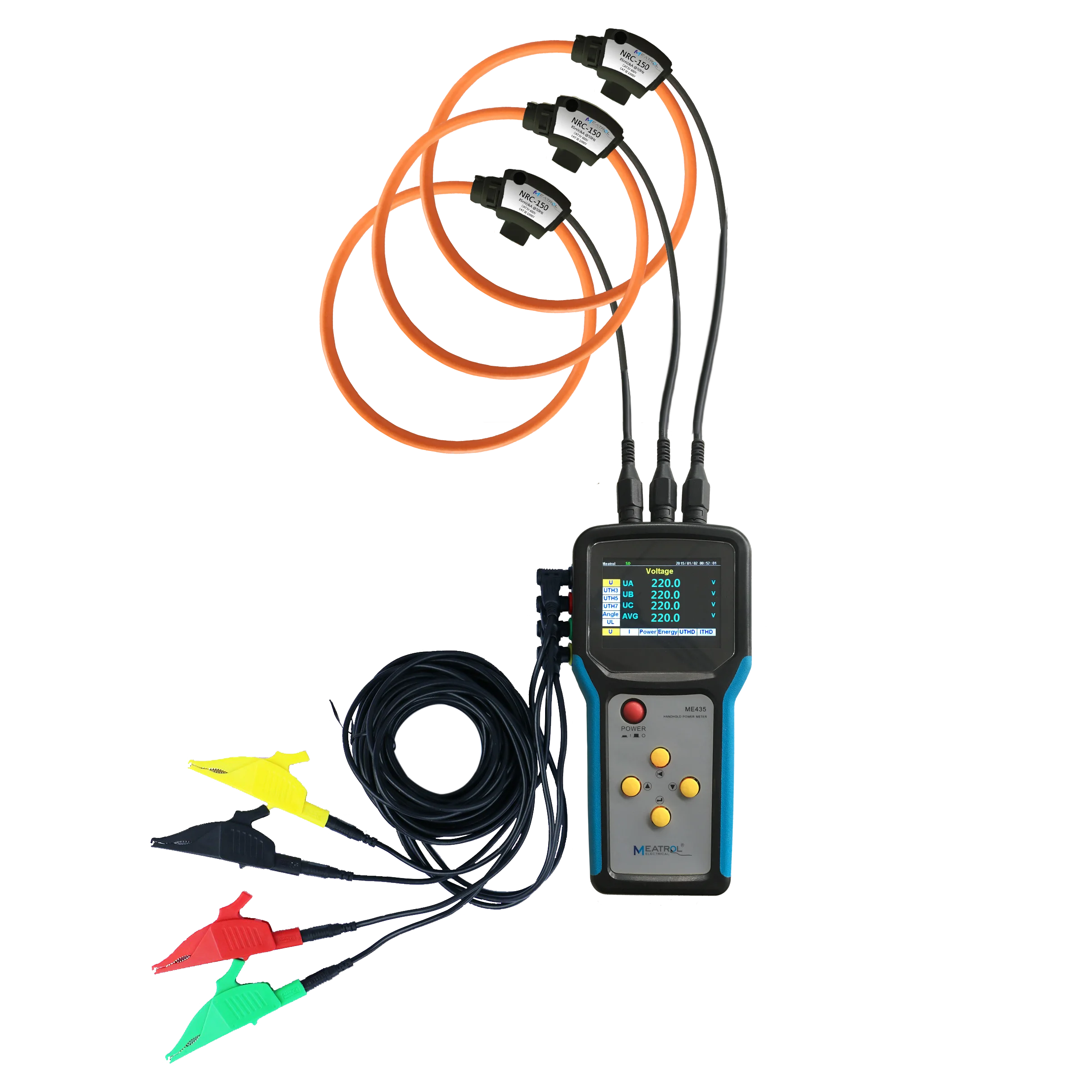 ME435 Portable Energy Meter Three Phase Power Meter Data Logger