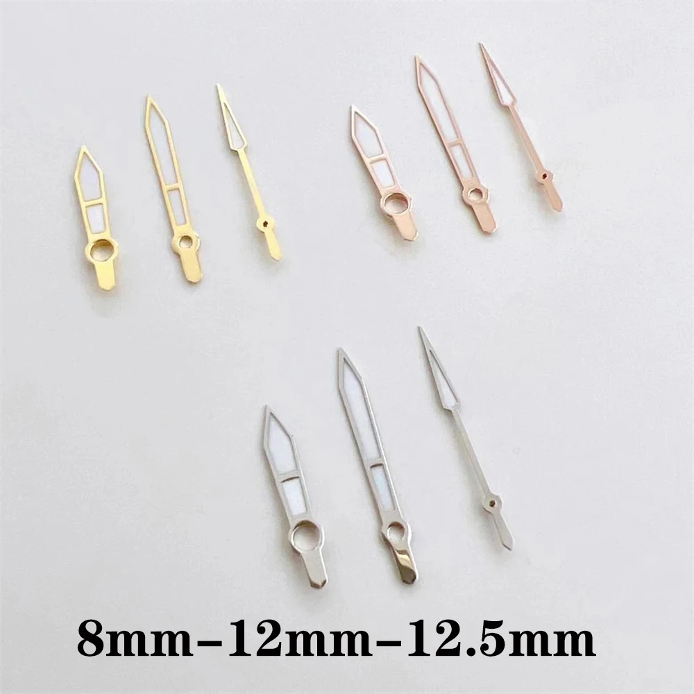 

New 8mm 12mm 12.5mm Watch Hands Green Luminous Watch Needles Pointer for NH35 NH36 4R 7S Movement, Silver/Gold/Rose NH35 Hands