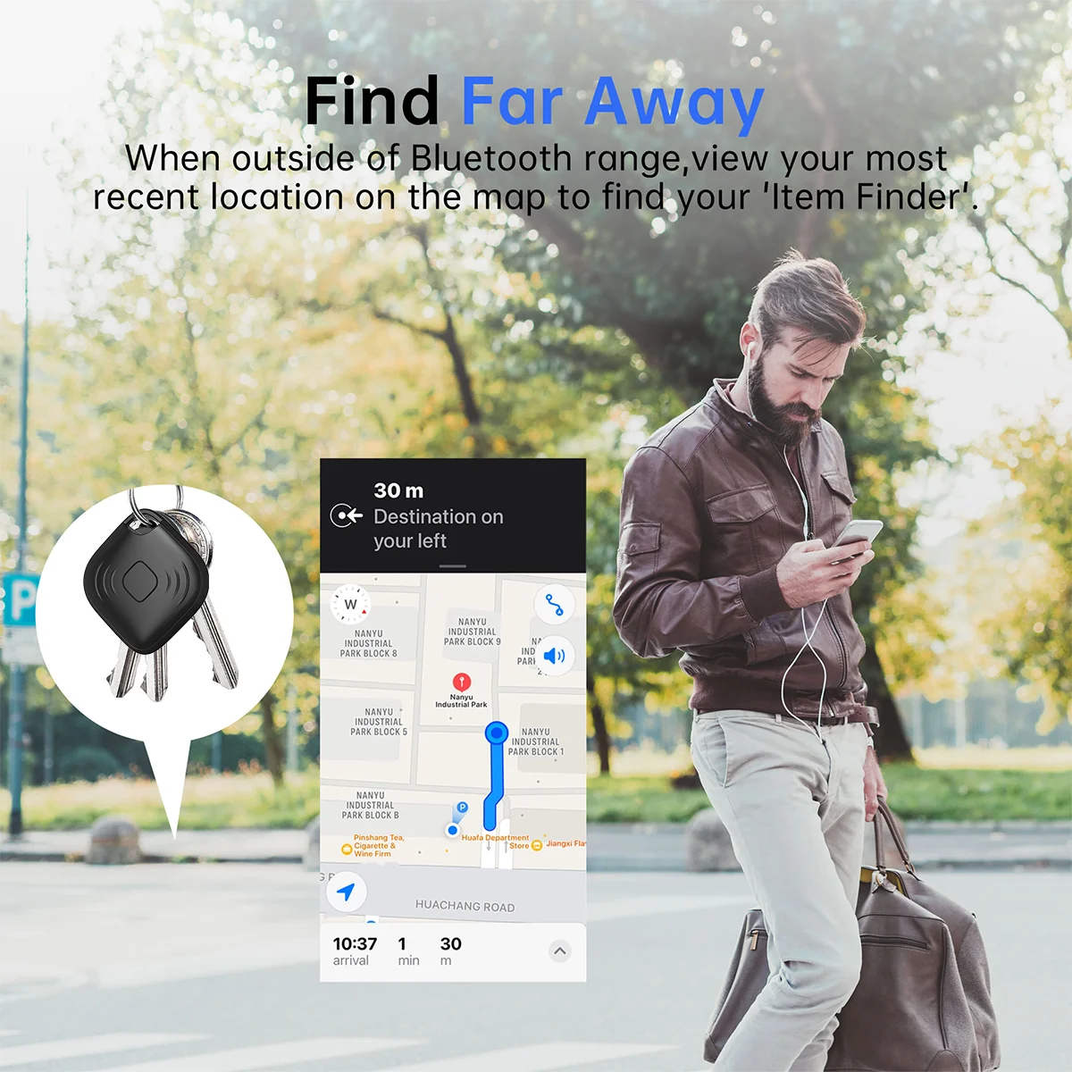 Mini Anti-Lost Tracking Device Bluetooth Tracker Key/Wallet/Bag Finder Locator S