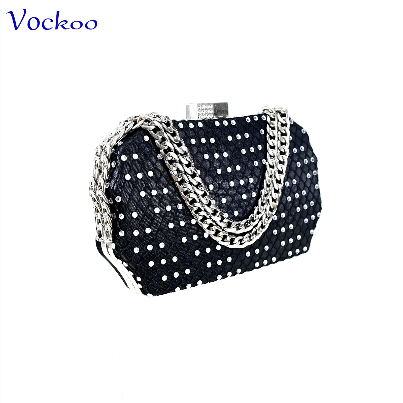 Wedding Party New Arrivals Italian Design Shoes and Bag Set in Black Color 2024 INS Hot Sale Pointed Toe with Crystal for Dress