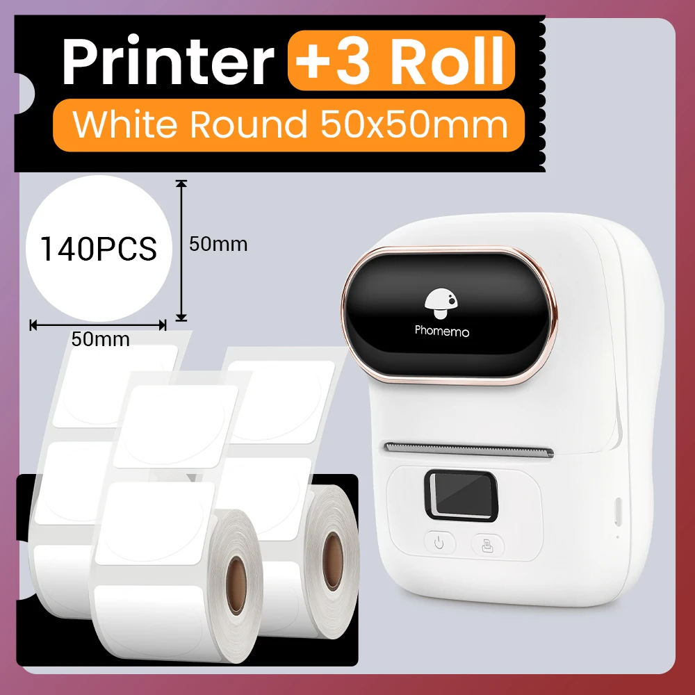 Phomemo M110 Self-Adhesive Label Maker Mini Printer Wireless Portable Phone Sticker Printer Machine for Cloth Jewelry Price Tag printer bluetooth mini Printers