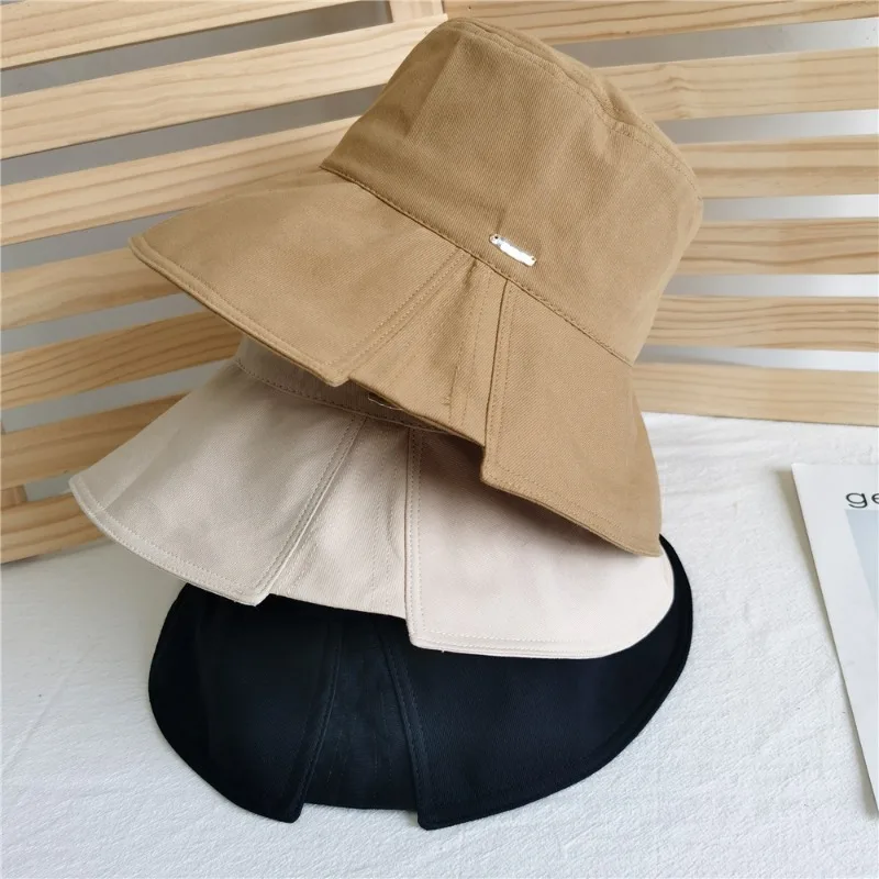 

Весенне-летняя новая корейская модная шапка с широкими полями раздельная Рыбацкая шапка с чашей для женщин