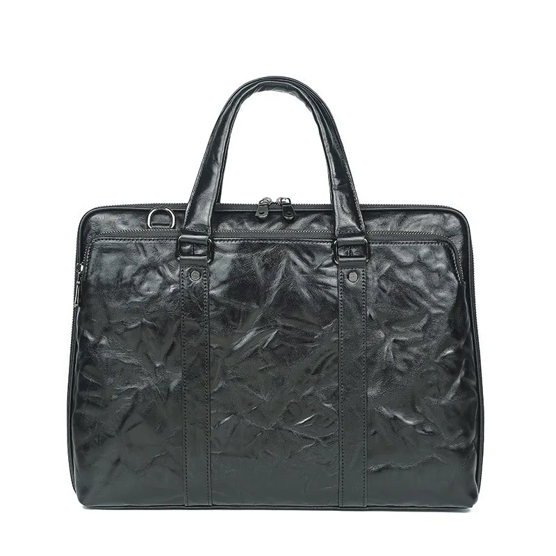 Classic Genuine Leather Briefcase for Men - Business Handbag for Commuting and Casual Occasions