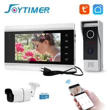 Joytimer 720P Tuya teléfono inteligente 7 pulgadas WIFI videoporteros inalámbricos para el hogar interior Monitor timbre con cámara sistema al aire libre