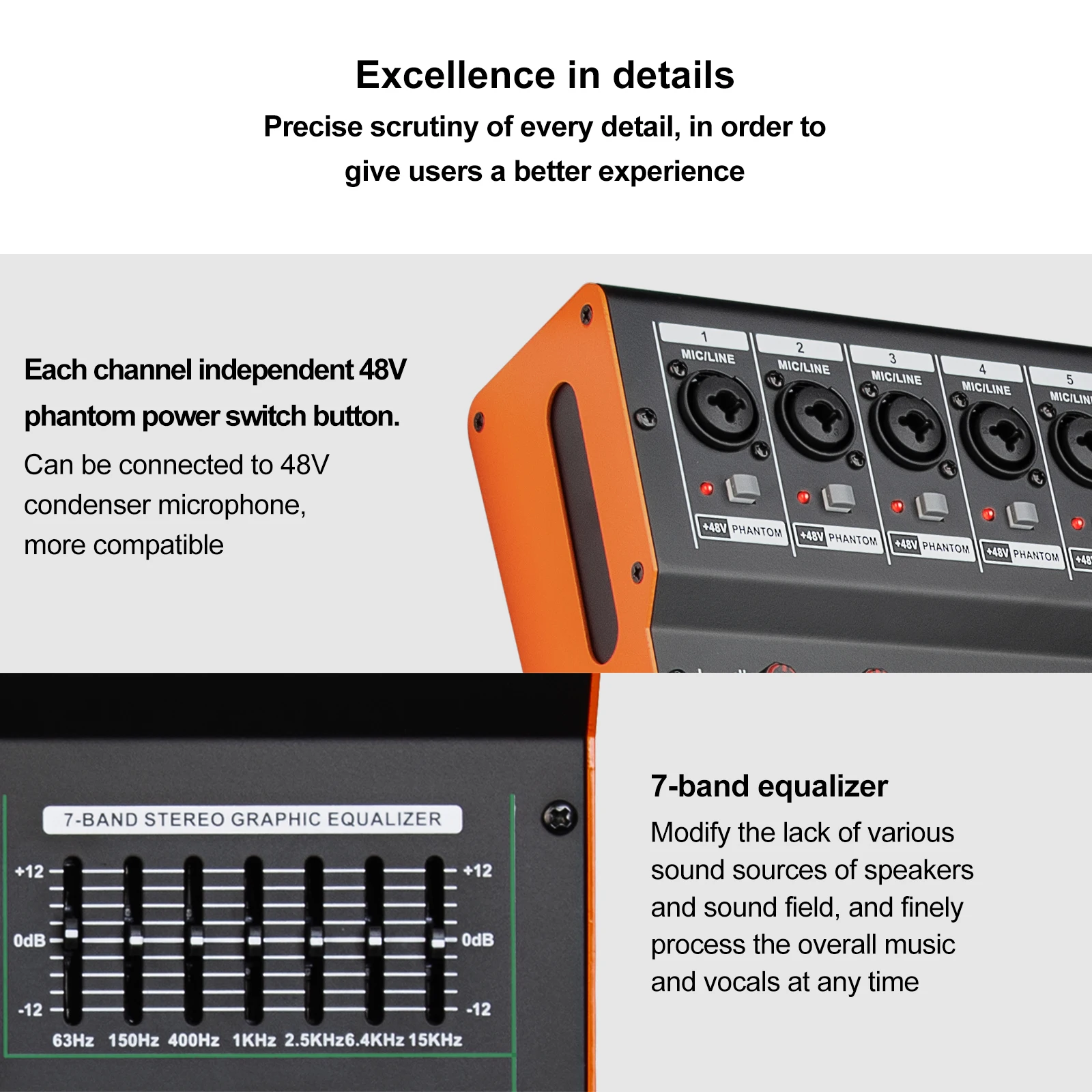 『美品』Phase DJ Depusheng TC8 Professional Audio Mixer 99 DSP 8 Channel Dual