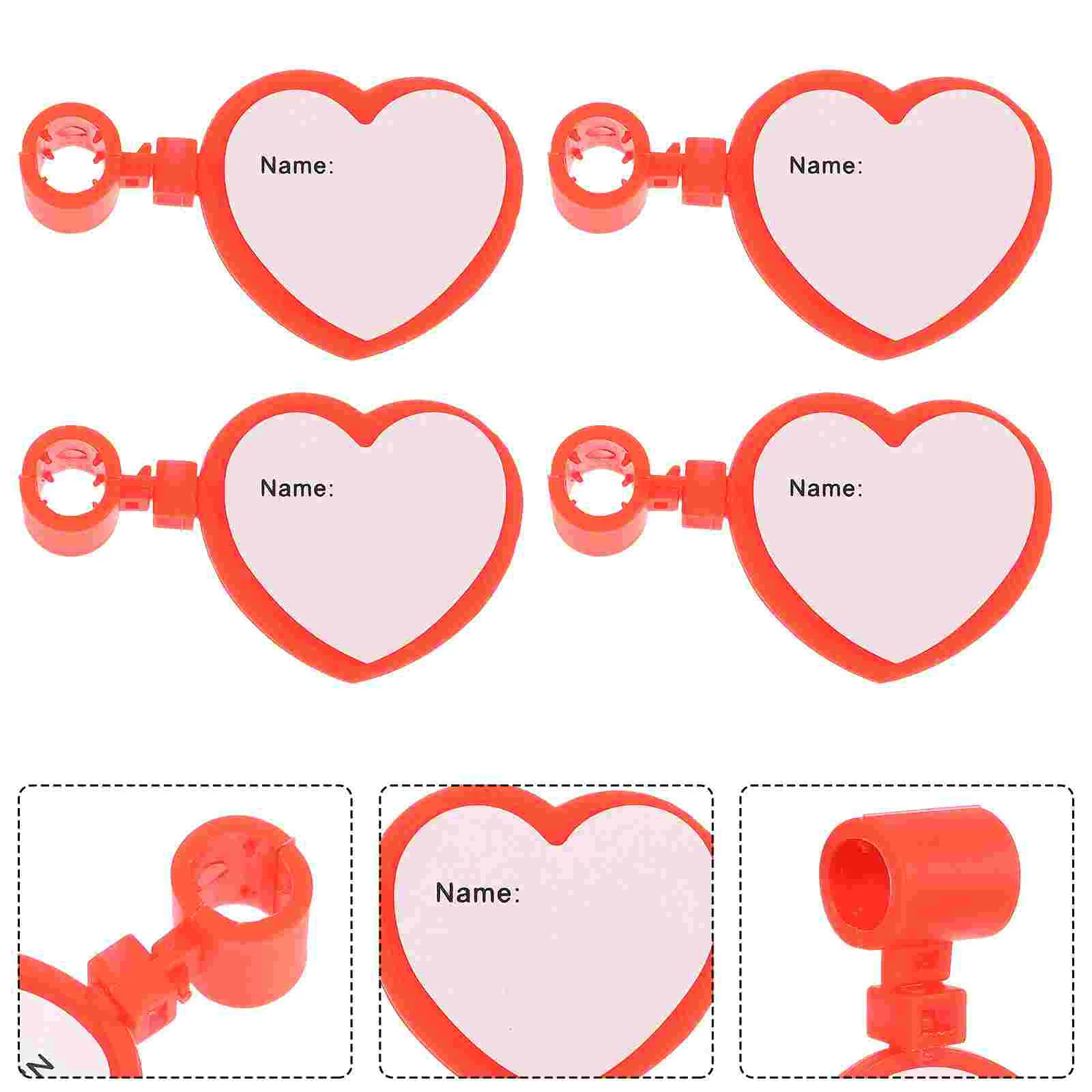 

5pcs Detachable Name Plate Stethoscope Tube Clip Dual-sided ID Clip for Medical