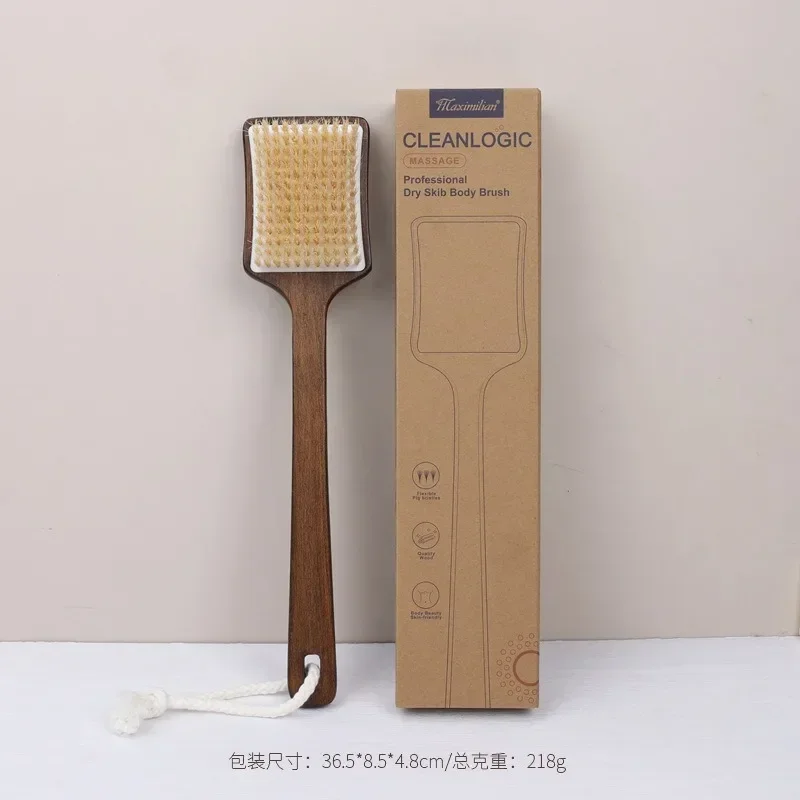 Dry Skin Body Massage Brush Natural Bristle Ebony Dead Skin Remover Blood Circulation Massage Tool Bath Brush Body Brush 6