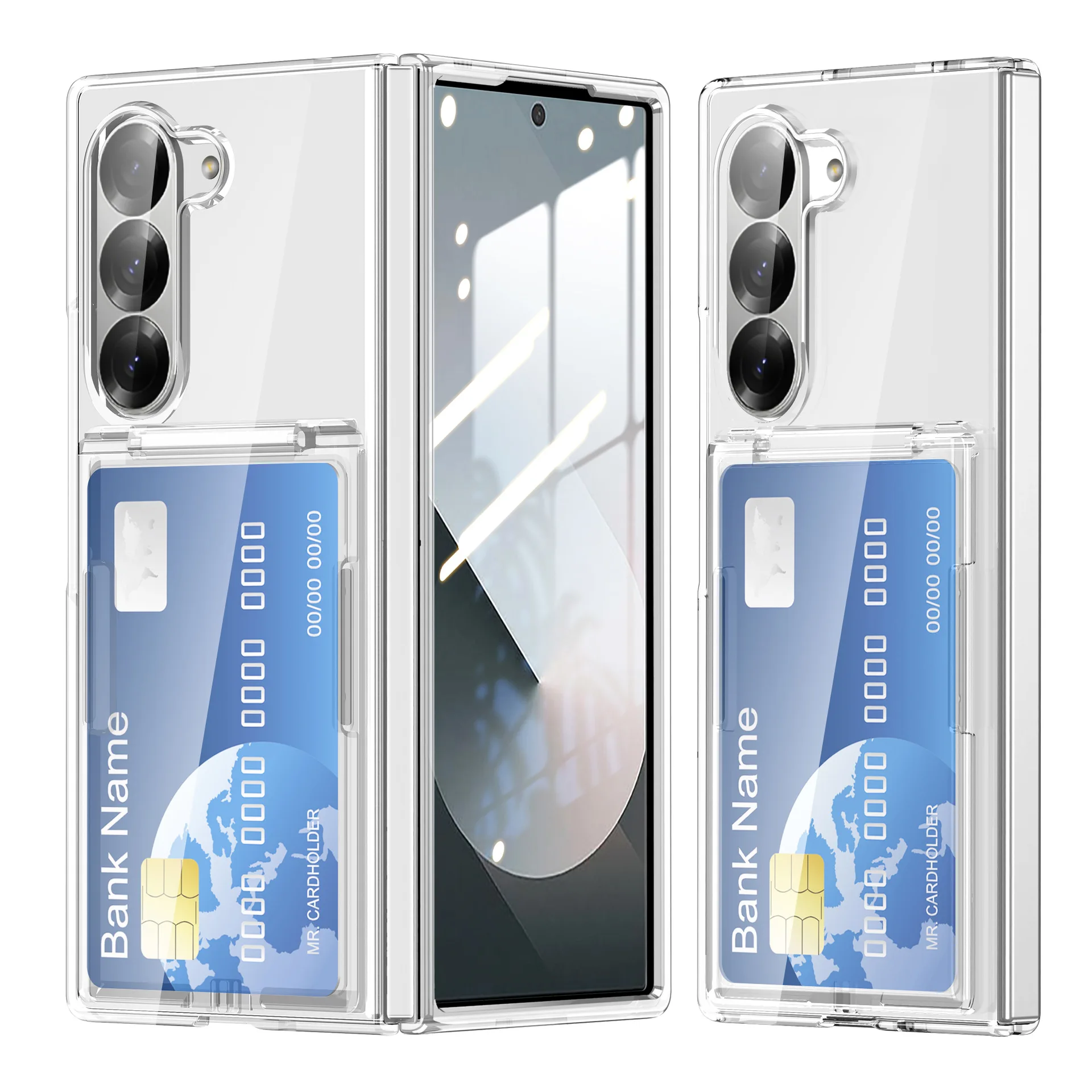 Sleek Card Holder Case - Fashionable Anti-Knock PC Cover