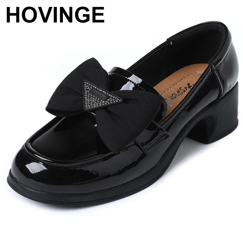 

Summer Slip On Flats Retro Loafers Sexy Leather Women's Shoes Casual Round Toe Female Footwear Fashion New Butterfly-knot