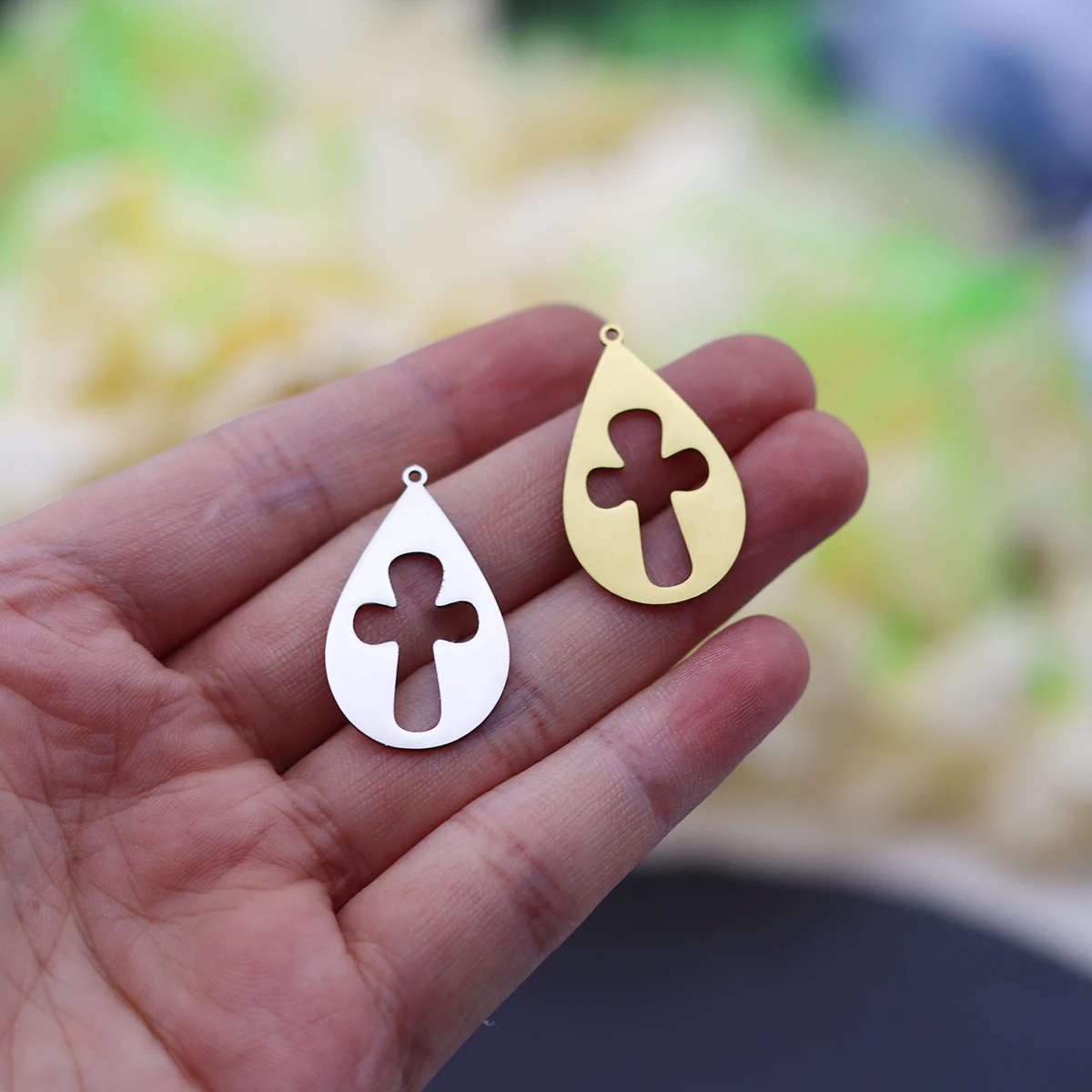 3pcs 참 스테인레스 스틸 잠자리 연꽃 하트 스타 고양이 DIY 펜던트 귀걸이 팔찌 수제 보석 만들기 용품