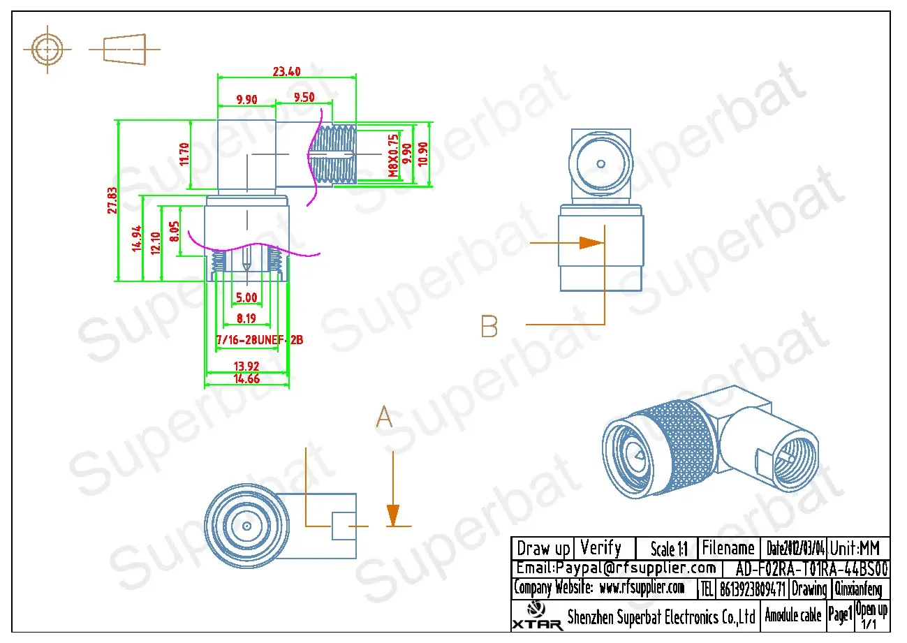 TNC Male to FME Plug RF Coaxial Adapter Right Angle Connector