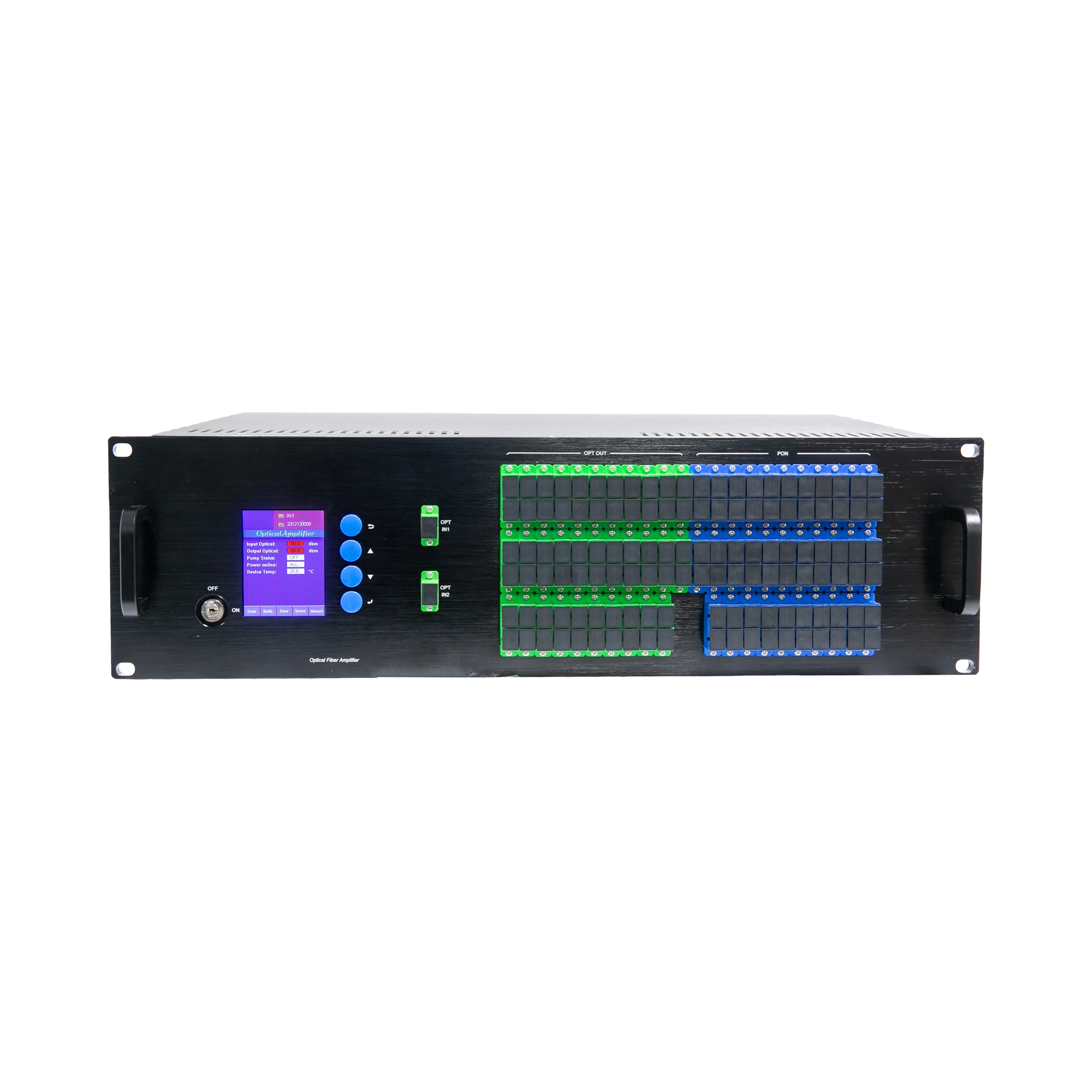 X 뉴 WSEE IPV6 GSM 4 8 16 32 64 포트 PON WDM EDFA 광 증폭기 1535-1565nm CATV 전송 WS-53-3U