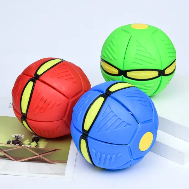 Kids Flat Throw Disc Ball Flying UFO Magic Balls with For Children's Toy Balls Boy Girl Outdoor Sports Toys Gift Flat Ball 1