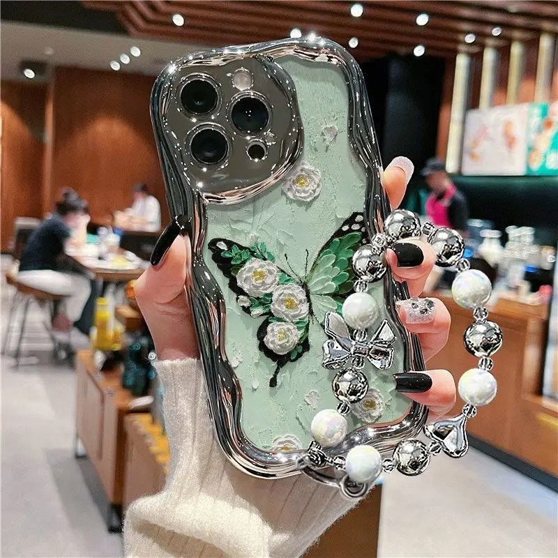 Flower Butterfly 15/14Plus13/12promax/11 Phone Case iPhone 8 Slamproof xsmax Female 15promax 14promax 13promax 12promax 11promax