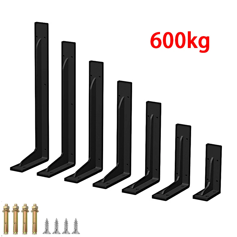 600กก.Loadbearing Wallสามเหลี่ยมสนับสนุนวงเล็บระงับโต๊ะทีวีตู้พาร์ทิชันคงที่Heavy-DutyหนาRack 1