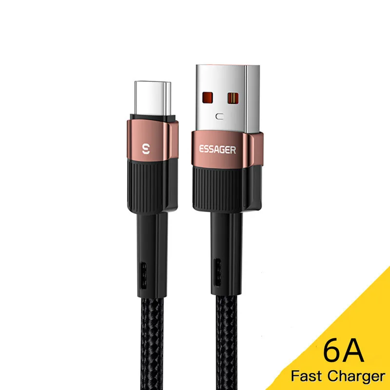 iphone to usb adapter Essage 6A USB Type C Cable For iPhone 12 13 Pro Max Xs 8 Plus Huawei P30 P40 Pro 66W Fast Charging Wire USB-C For iPhone Samsung apple iphone charger cord Cables