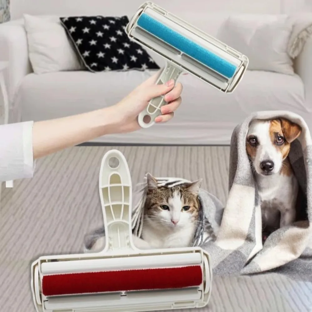 Pet Hair Removal Brush Reusable Pet Hair Roller Type Easy-to-clean Cat and Dog Brush Base Home Furniture Sofa Fabric