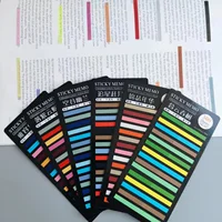 6 Packs 1800Sheet Transparent Sticky Notes Self-Adhesive BookMarkers Annotation for Reading Book Clear Tabs Stationery 2