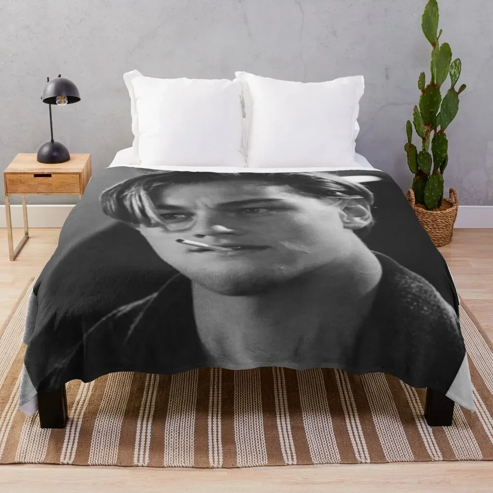 

Leonardo Dicaprio Smoking Throw Blanket Comforter Fashion Sofas Dorm Room Essentials Decorative Sofas Blankets