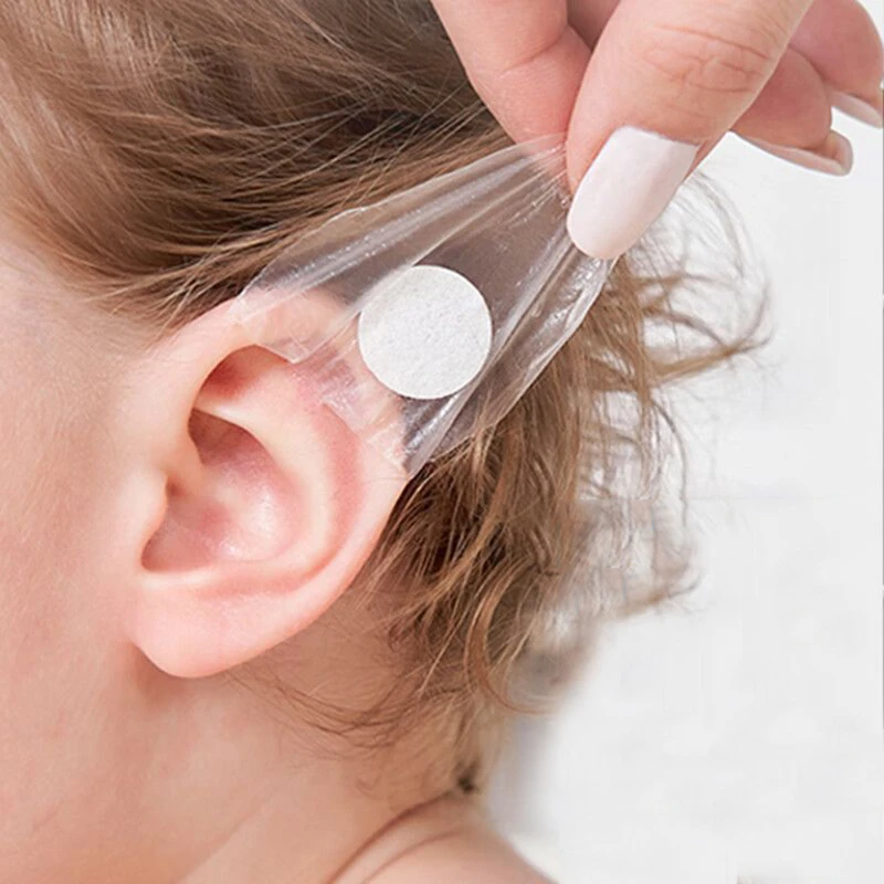 Waterproof Ear Stickers Disposable Ear Covers 20pcs for Swimming Shower Salon Hairdressing