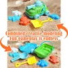 Children's beach toys, playing with sand, digging an hourglass, playing with water, shovels, buckets, and kettles, ages 1-6 5