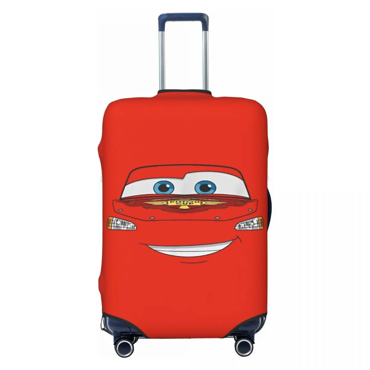 Cars Halloween Lightning McQueen Big Face Suitcase Cover Holiday Strectch Luggage Accesories Cruise Trip Protector