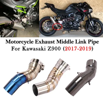 50.8MM Motorcycle Exhaust Pipe Echappement Escape Moto 51MM Muffler Middle Link Pipe For Z900 Z900E Z900 A2 2017 2018 2019 Years