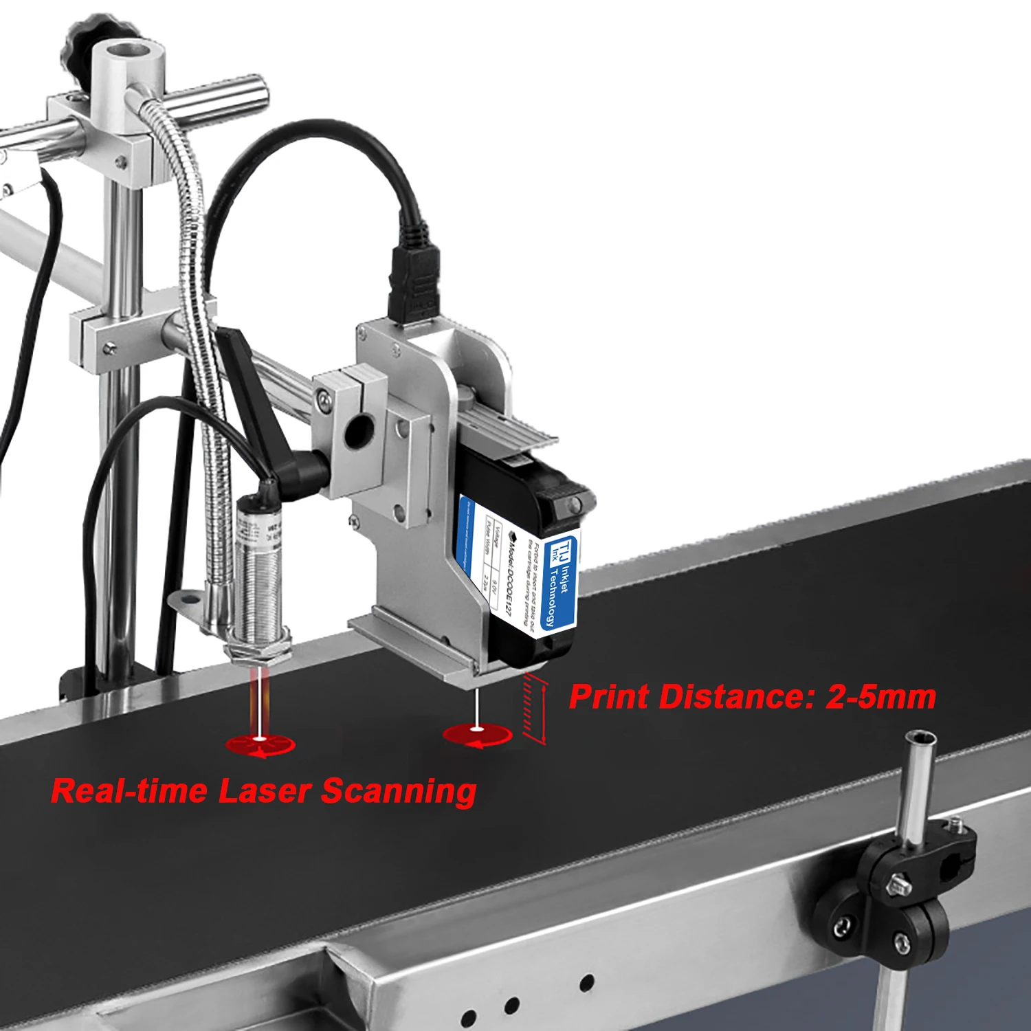 DW-MAX 12.7/25.4mm TIJ Industrial Online Thermal Inkjet Printer Text QR Barcode