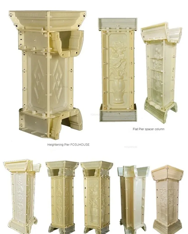 Description Picture 5 of itemEuropean Roman Columns Mold Home Garden Cement Vase Column Villa Balcony Handrail Fence Column Building Retro Garden Decoration