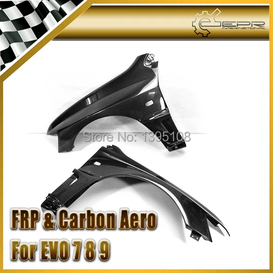 

Car-styling For Mitsubishi Evolution EVO 8 9 VRS Style Aero GT Carbon Fiber Front Vented Fender Glossy Fibre Finish Accessories