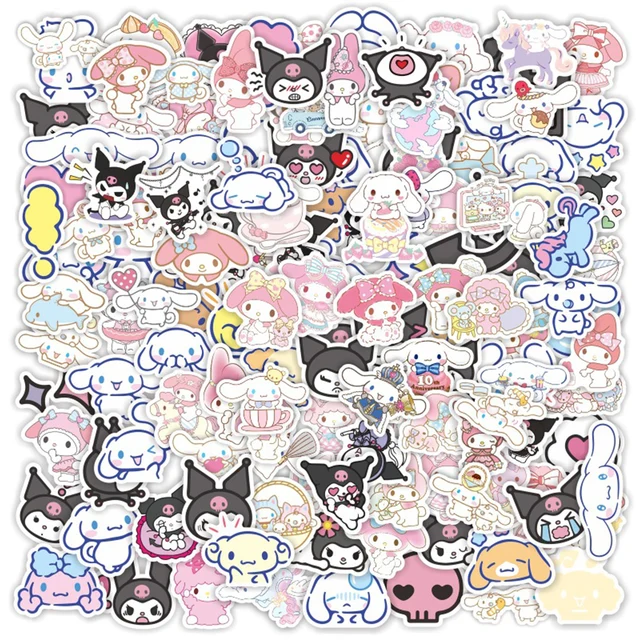 10/30/50/120PCS Anime Cute Kuromi Stickers Cartoon Decals Kids Toy