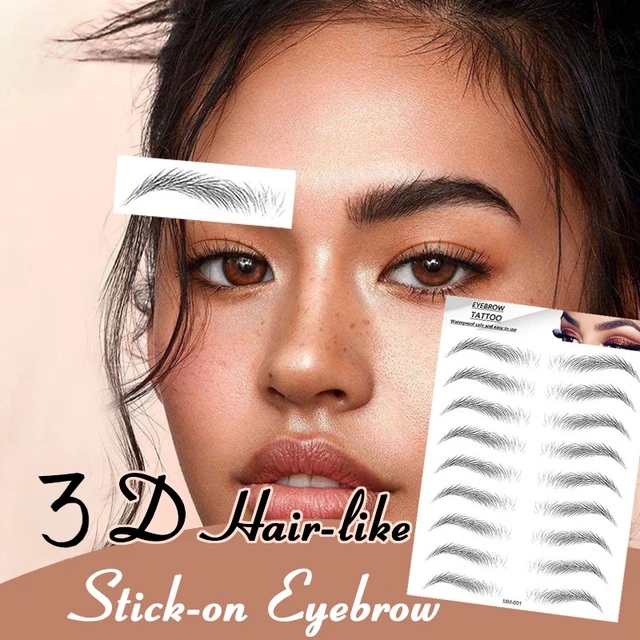 4D Hair-like Eyebrows Waterproof Eyebrow Tattoo Sticker( Black) | eBay
