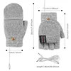Electric Heated Winter Gloves Mittens Heater Rechargeable USB Reusable Winter Warm Heating Laptop For Women Men Sports Skiing 1