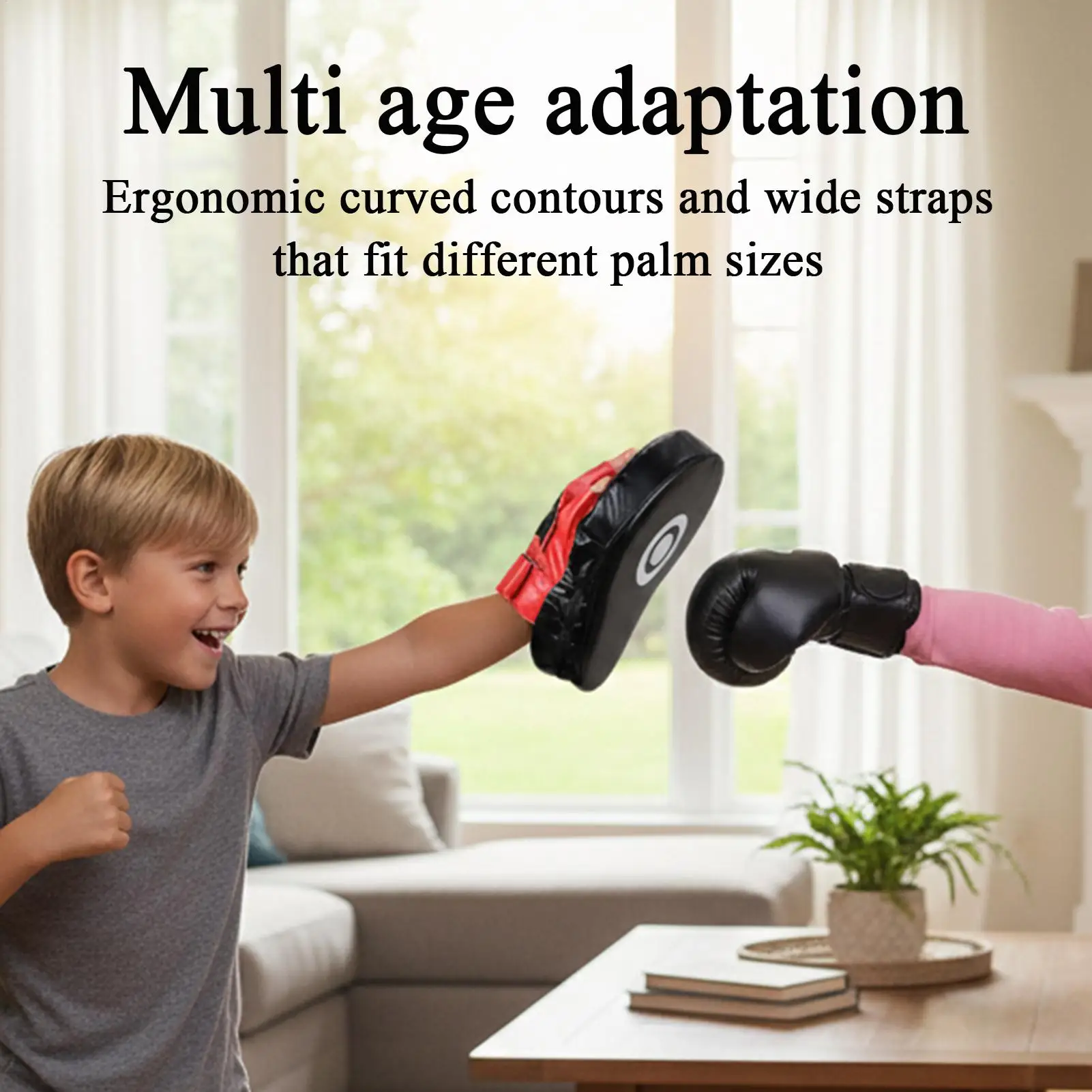 Boxing Mitts PU Leather Trainer Curved Punching Pads For Home Workout Workout Kickboxing Muay Thai Men Women Adult Kids Boy Girl