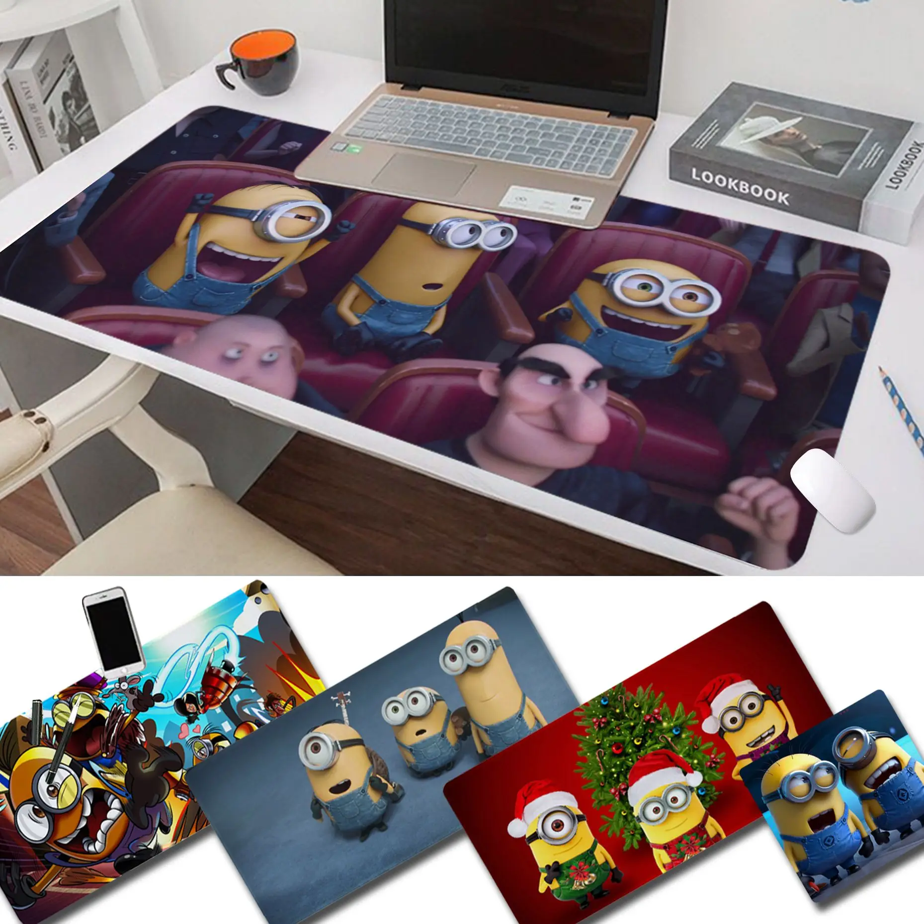 

Cartoon L-Lovely M-Minions Mousepad Cute Silicone large/small Pad to Mouse pad Game Size for Game Keyboard Pad