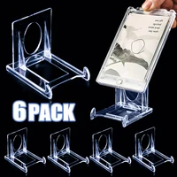 6/1pcs Adjustable Acrylic Display Stand Mini Picture Plate Photo Frames Decorative Holder Support Rack Clear Easels Home Decor 1