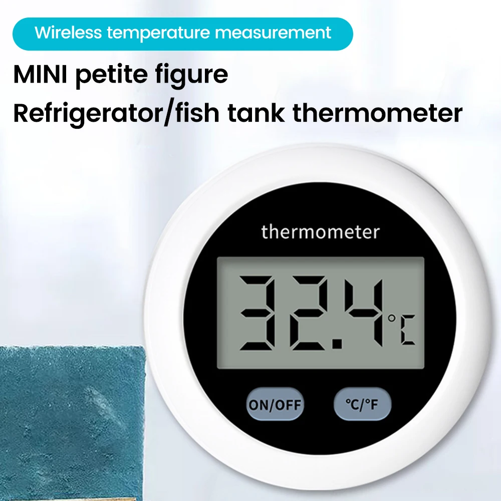 

Aquarium Thermometer LCD Digital Fish Tank Temperature Tester Meter Magnetic Adsorption Thermometers For Refrigerator Freezer