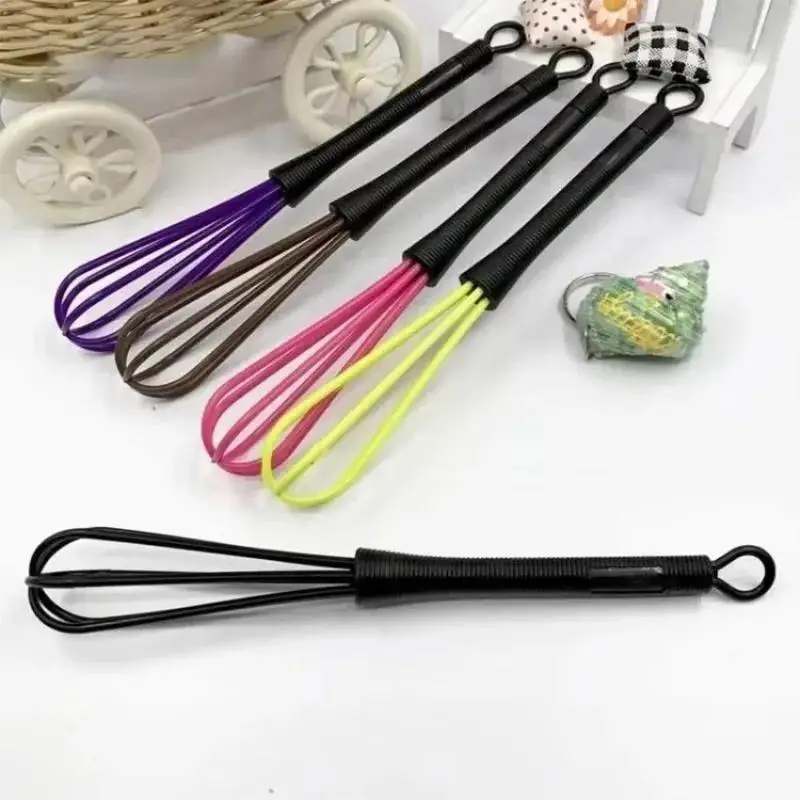 1/5Pc Portable Manual Eggs Beater Kitchen Baking Plastic Mixing Cream Frothing Tool Hair Salon Hair Dye Mixing Product Wholesale