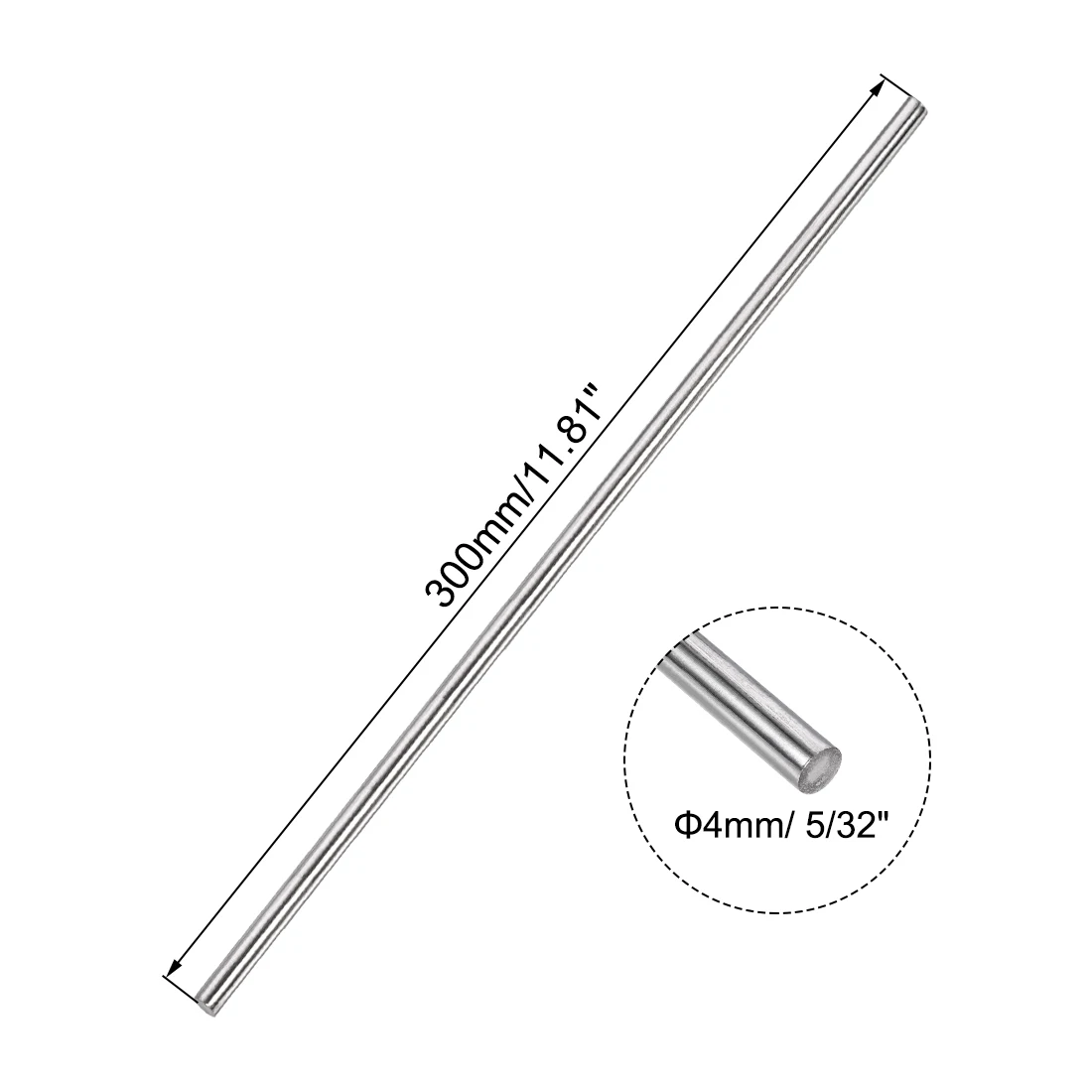 10Pcs 2.5/3/4/5/6mm 직경 304 스테인레스 스틸 막대 모터 샤프트 모델 자동차에 대 한 강력한 녹 방지 선형 샤프트 솔리드 라운드 막대 바