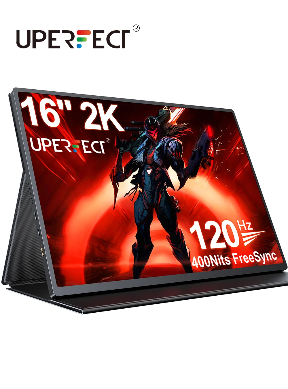 

UPERFECT 16-дюймовый портативный игровой монитор 2,5K 120 Гц HDR FreeSync Matte IPS Eye Care Внешний второй экран для ПК, ноутбука, телефона, игровой консоли